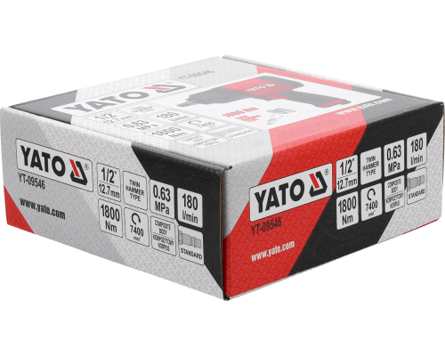 Пневматичний гайковерт 1/2" 1800Нм YATO YT-09546