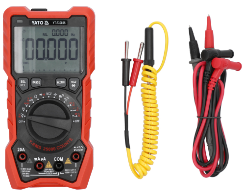 Цифровий мультиметр TRUE RMS AC+DC LCD 25000 YATO YT-730895