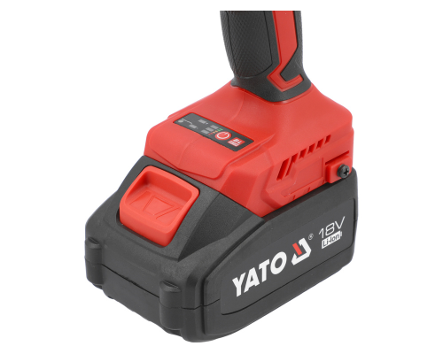 Безщітковий акумуляторний ударний дриль 18В 350Нм з двома акумуляторами та ЗП YATO YT-8277925