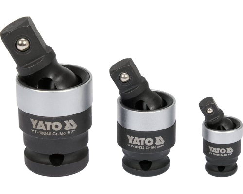 Комплект ударних з'єднань 1/4", 3/8", 1/2" YATO YT-10642