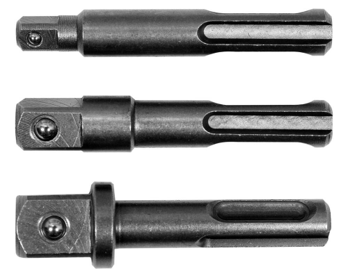 Комплект перехідників SDS-PLUS для розеток-1/4", 3/8", 1/2" YATO YT-04686