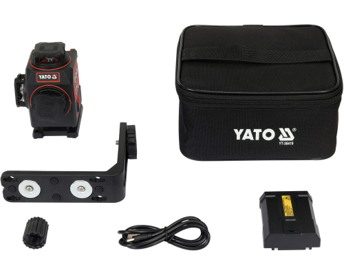 Міні зелений лазер 16 ліній 4D з аксесуарами YATO YT-30419