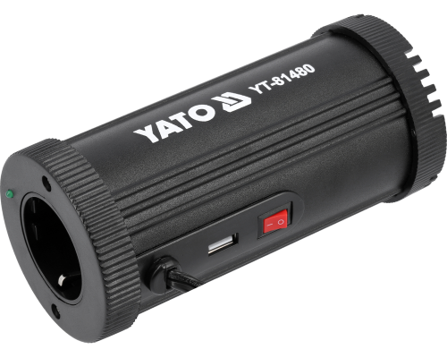 Автомобільний перетворювач напруги 12В/230В 150Вт YATO YT-81480