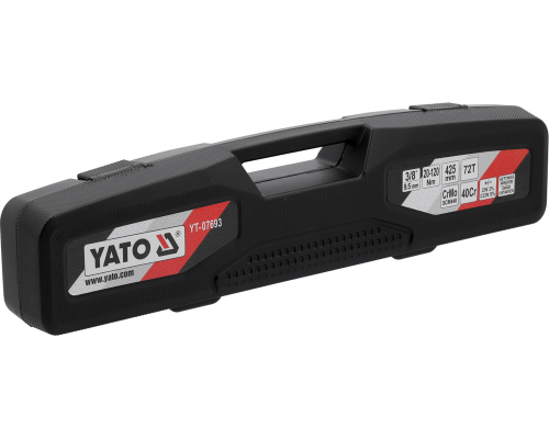 Динамометричний ключ 3/8" з діапазоном регулювання 20-120 Нм YATO YT-07693