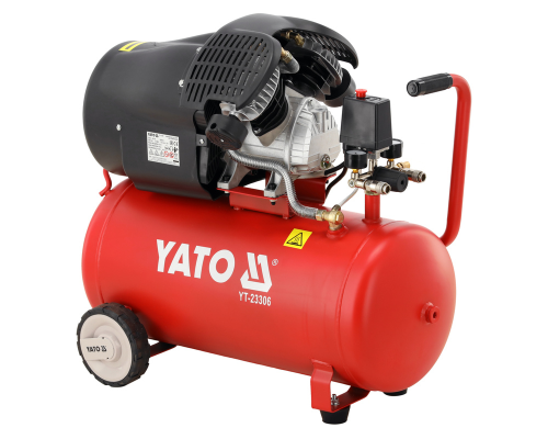 Масляний компресор 50л два циліндра YATO YT-23306