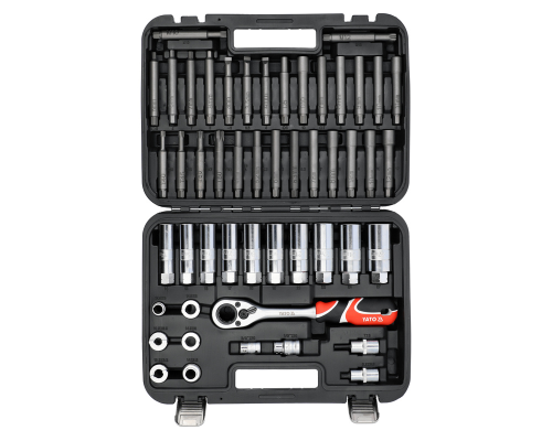 Ключи для крепления амортизаторов 50 шт. с трещоткой YATO YT-06212