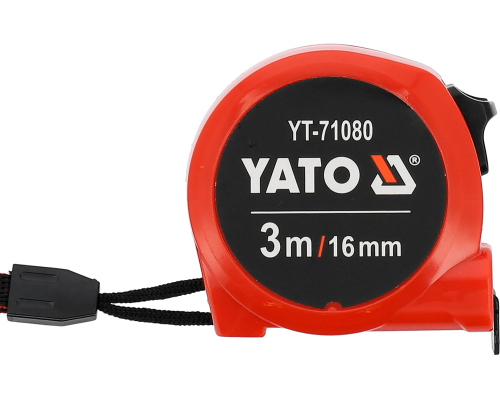 Рулетка вимірювальна 3м х 16мм YATO YT-71080