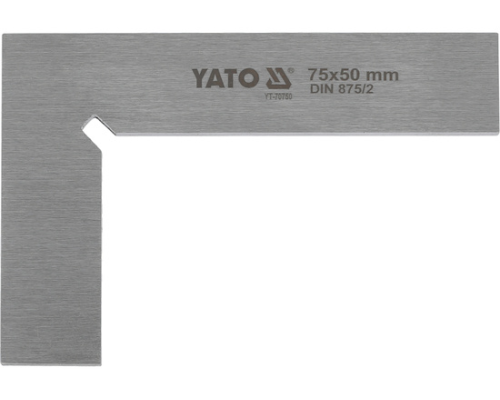 Сталевий слюсарний розміточний кутник 75x50 мм YATO YT-70750