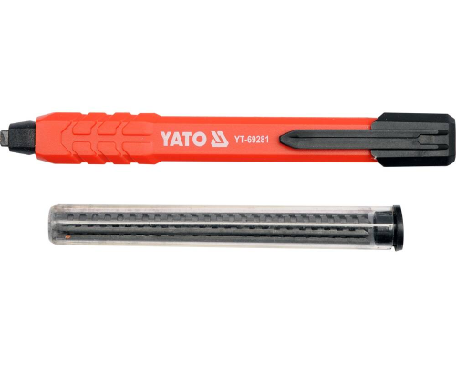 Автоматичний олівець для теслярів/мулярів з 6 графітовими картриджами YATO YT-69281