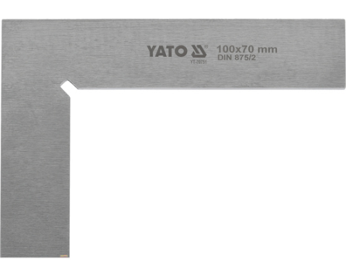 Сталевий слюсарний розміточний кутник 100x70 мм YATO YT-70751