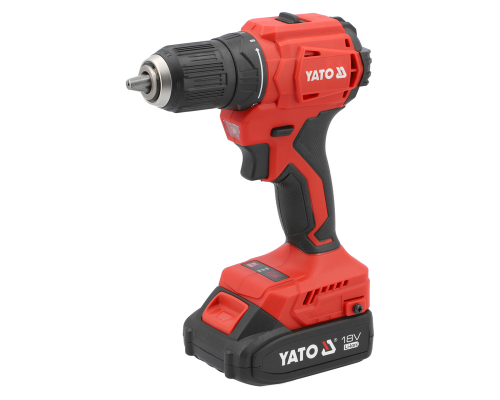 Дриль-шуруповерт 18В, 45Нм - дві акумуляторні батареї по 2 Аг YATO YT-8277905
