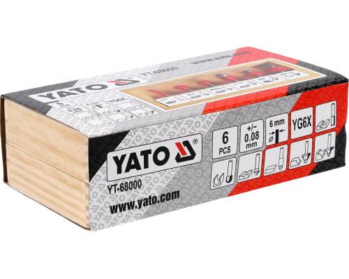 Набір фрез кінцевих по дереву 6 шт. YATO YT-68000