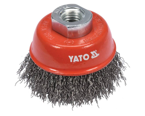 Торцевая щетка 65мм M14 INOX для угловой шлифовальной машины YATO YT-47658