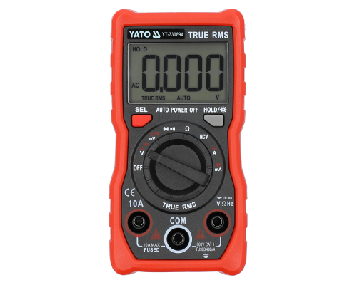 Цифровий мультиметр TRUE RMS LCD 4000 YATO YT-730894