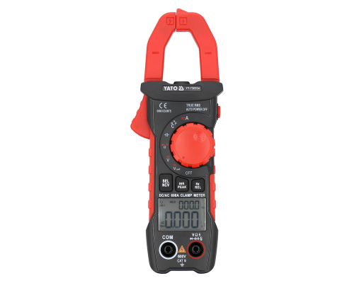 Мультиметр-кліщі для вимірювання електричних параметрів 10 мА — 600 А YATO YT-730934