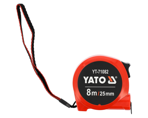 Рулетка вимірювальна 8м х 25мм YATO YT-71082