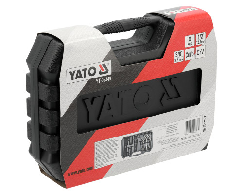 Комплект головок для свічок накалювання й форсунок 9 шт. YATO YT-05349