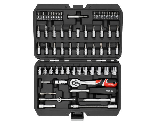 Набір інструментів 1/4" 68 шт. YATO YT-14502