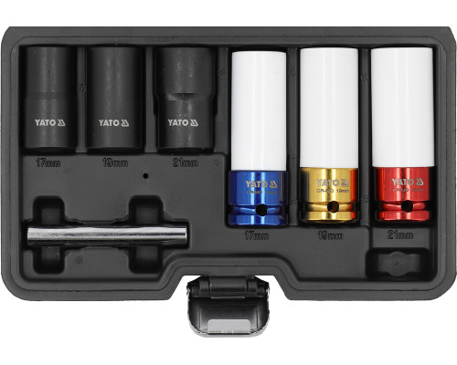 Набір ударних головок зі зйомниками для алюмінієвих коліс 7 шт. YATO YT-10559