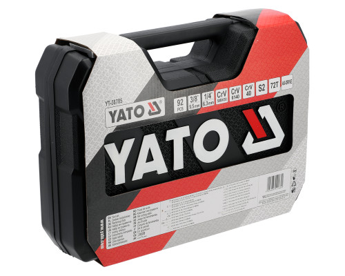 Набор инструментов 1/4" 3/8" 92 шт. YATO YT-38785