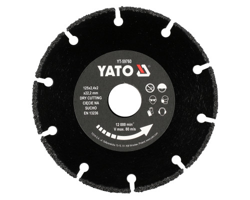 Диск для різання дерева 125 мм YATO YT-59760