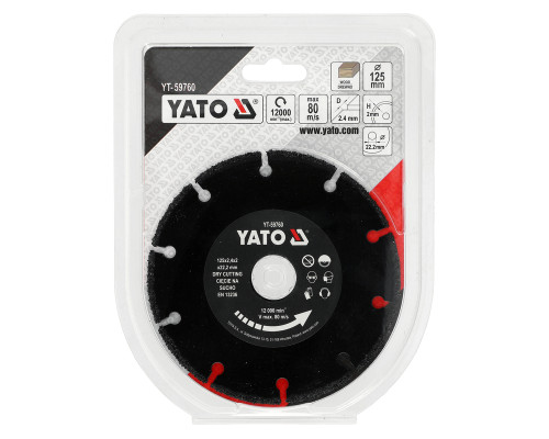 Диск для різання дерева 125 мм YATO YT-59760