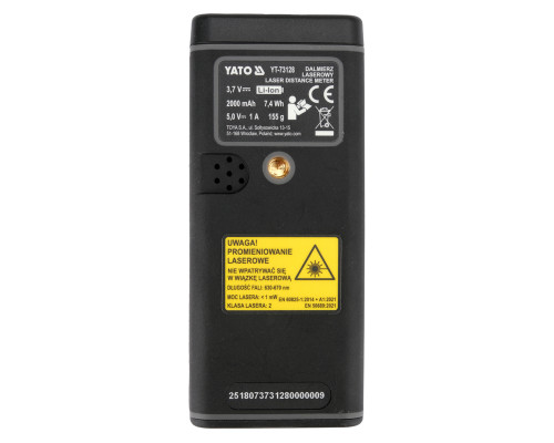 Лазерний далекомір із відеоспостереженням 120 м YATO YT-73128