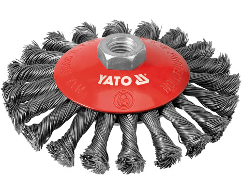 Дискова щітка діаметром 125 мм із різзю М14 неіржавкий дріт YATO YT-4764