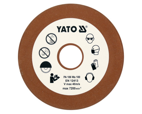 Диск для заточування ланцюгів 108х23х3.2 мм Р100 YATO YT-84991