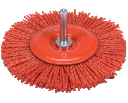 Дискова щітка з нейлоновим хвостом 100 мм YATO YT-47792