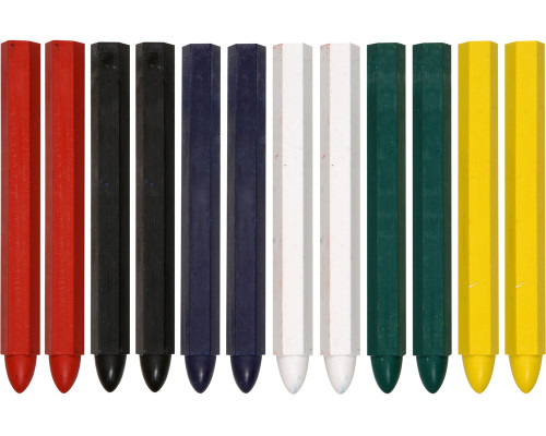 Крейда технічна для маркування різнобарвна 12 шт. YATO YT-69930