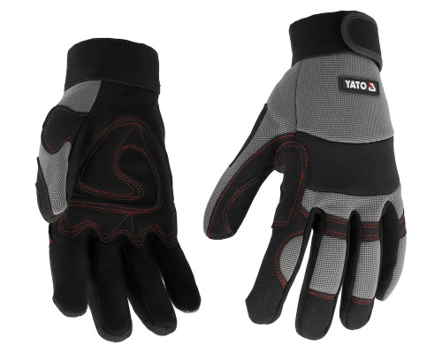 Захисні рукавички із синтетичної шкіри, посилені вставками р.9 YATO YT-74663