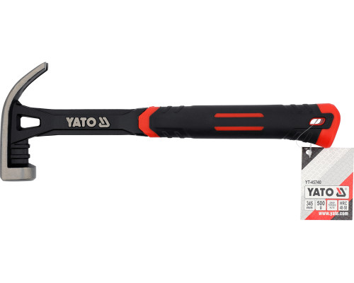 Монолітний столярний молоток 500 г YATO YT-45740
