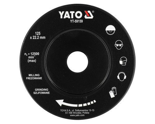 Диск шліфувальний зі скосом 125 мм для КШМ YATO YT-59159