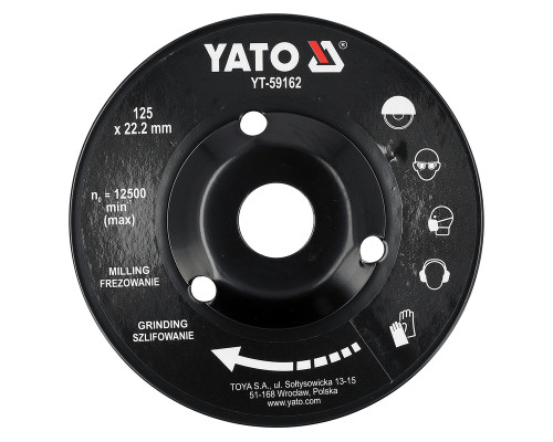 Диск шліфувальний зі скосом 125 мм для КШМ YATO YT-59162