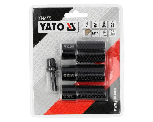 Набор из цилиндрических фрез 4 предмета M14 YATO YT-61775