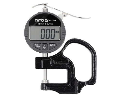 Товщиномір електронний 0-12.7 мм/ 0.01 мм YATO YT-72320