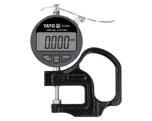 Товщиномір електронний 0-12.7 мм/ 0.001 мм YATO YT-72321