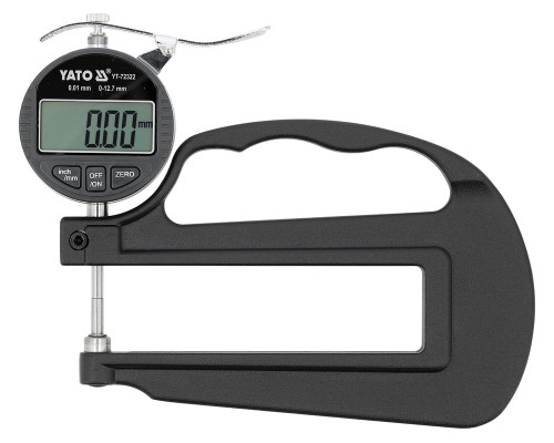 Цифровий товщиномір 12.7 / 0.001 мм для листового металу YATO YT-72322