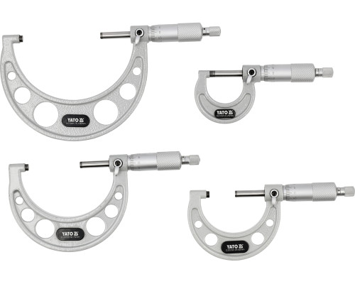 Набір із 4 зовнішніх мікрометрів YATO YT-72304