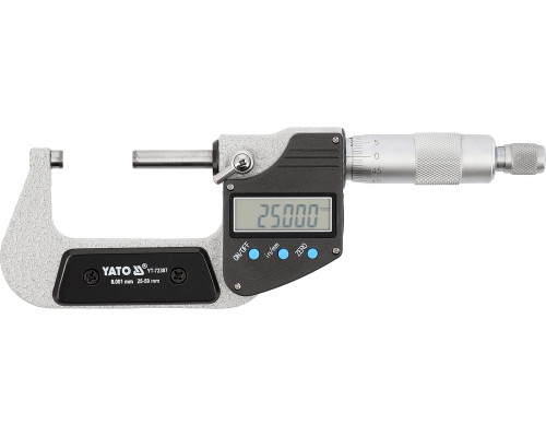 Цифровий зовнішній мікрометр 25-50 мм / 0.001 мм YATO YT-72307