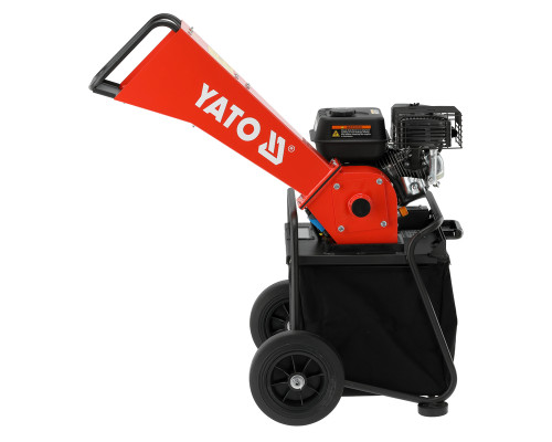 Бензиновий подрібнювач гілок діаметр 50 мм, місткість 196 см³ YATO YT-86150