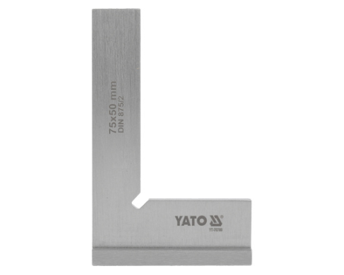 Сталевий розміточний кутник з направляючою планкою 75x60 мм YATO YT-70760