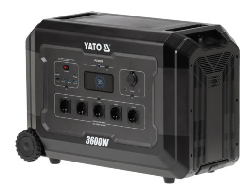 Портативна електростанція 3600 Вт, 3072 Вт*год, 230 В, AC, DC, USB-A, USB-C YATO YT-83096