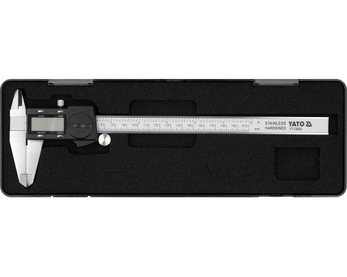 Водонепроникний штангенциркуль 200/0.03 мм, екран 2.4" YATO YT-72026