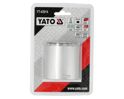 Вольфрамове корончасте свердло 73 мм YATO YT-43914