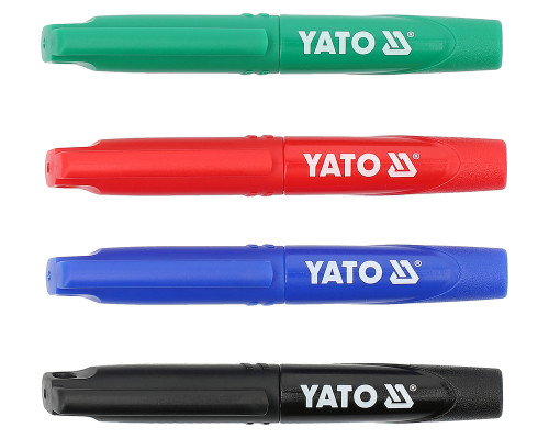 Набір міні-маркерів для технічних цілей, 72 шт. /Чорний-зелений-синій-червоний YATO YT-69311