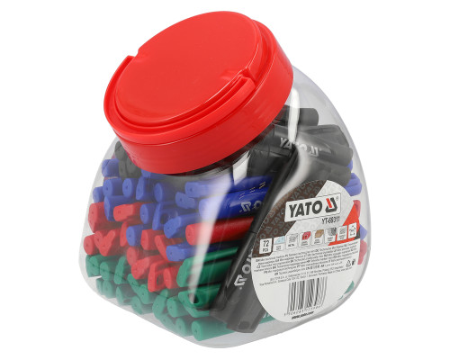 Набір міні-маркерів для технічних цілей, 72 шт. /Чорний-зелений-синій-червоний YATO YT-69311