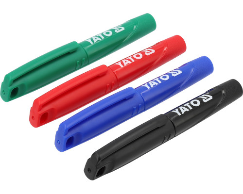 Набір міні-маркерів для технічних цілей, 72 шт. /Чорний-зелений-синій-червоний YATO YT-69311