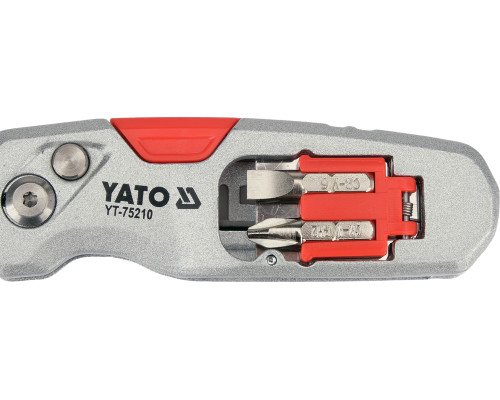 Ніж із висувним трапецієподібним лезом YATO YT-75210